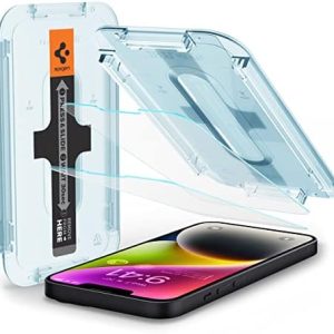 Spigen Tempered Glass Screen Protector [GlasTR EZ FIT] designed for iPhone 14 / iPhone 13 Pro/iPhone 13 [2 Pack]